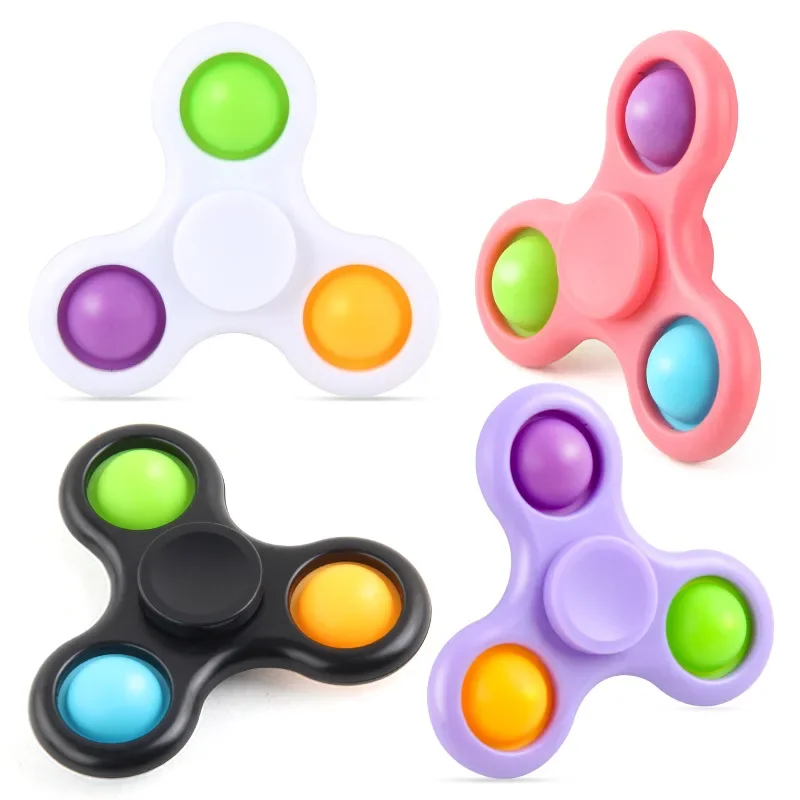 Pops Fidget Toys antiestrés 3 lados Fidget Spinner Fidget Toys Pack para niños Squishy Simple hoyuelos lento aumento Squishy Pop