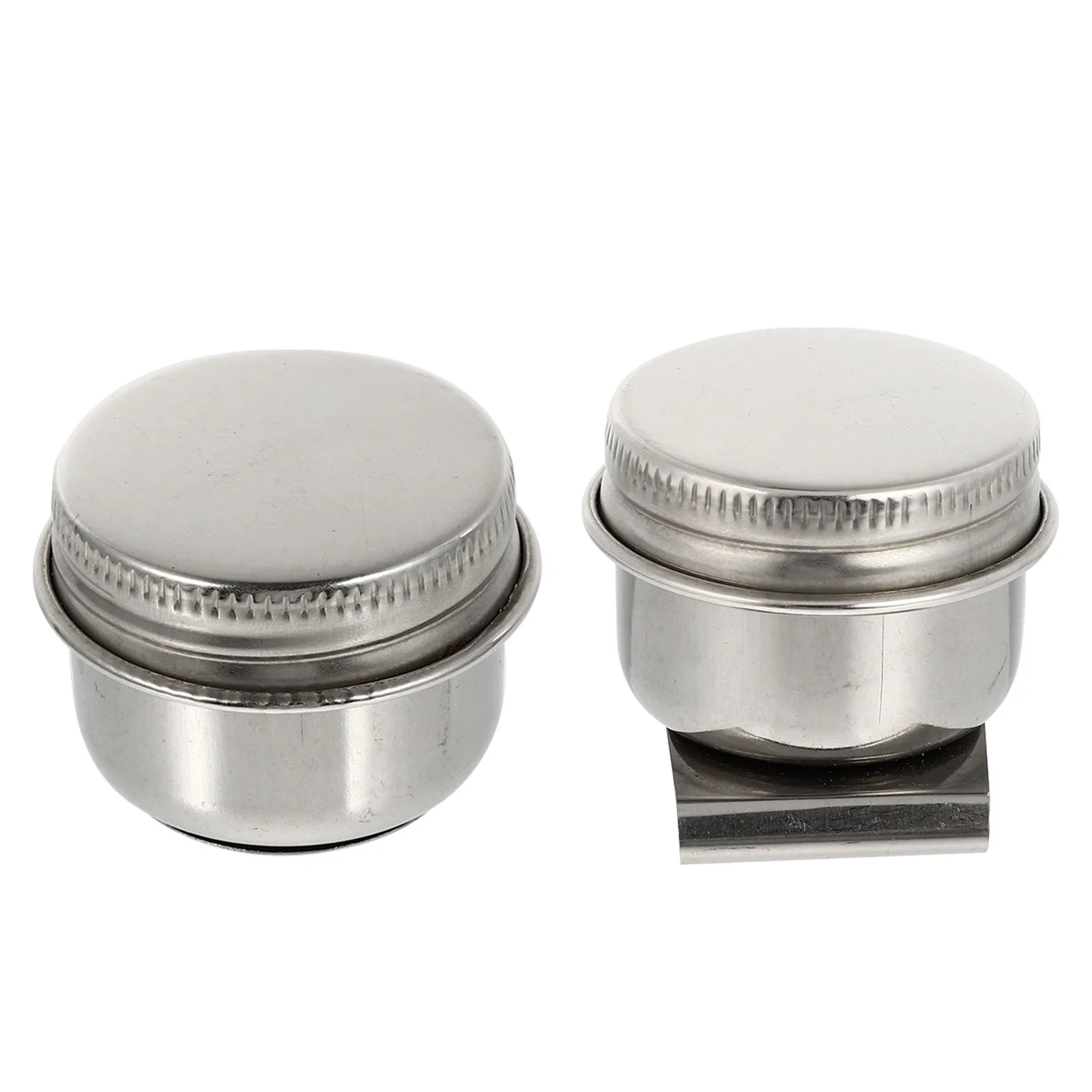 

2 Pcs Pen Pot Multiple Use Brush Cleaner Paint Basin Spoon Wash Washing Cleaning Washer Metal Stainless Steel Bucket