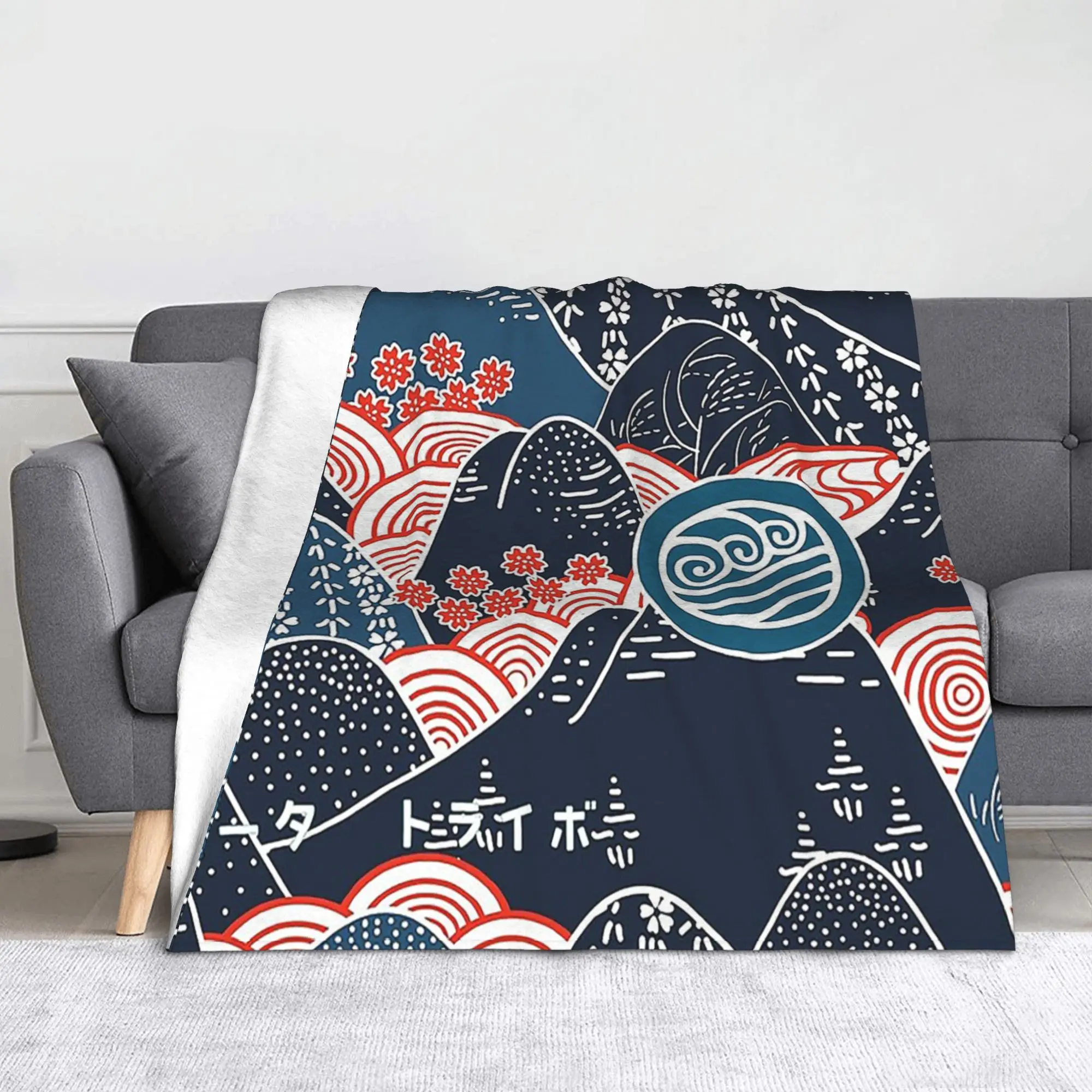 Water Tribe Blankets Avatars Anime Airbenders Flannel Throw Blanket Bedding Couch Decoration Soft Warm Bedspread