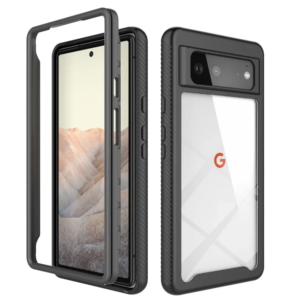 Hybrid TPU/PC Sky Case for Google Pixel 6 6A 6Pro 7 Pro 7A Fundas Capa Two Layer Shockproof Clear Shell Cover for Pixel 6 Pro