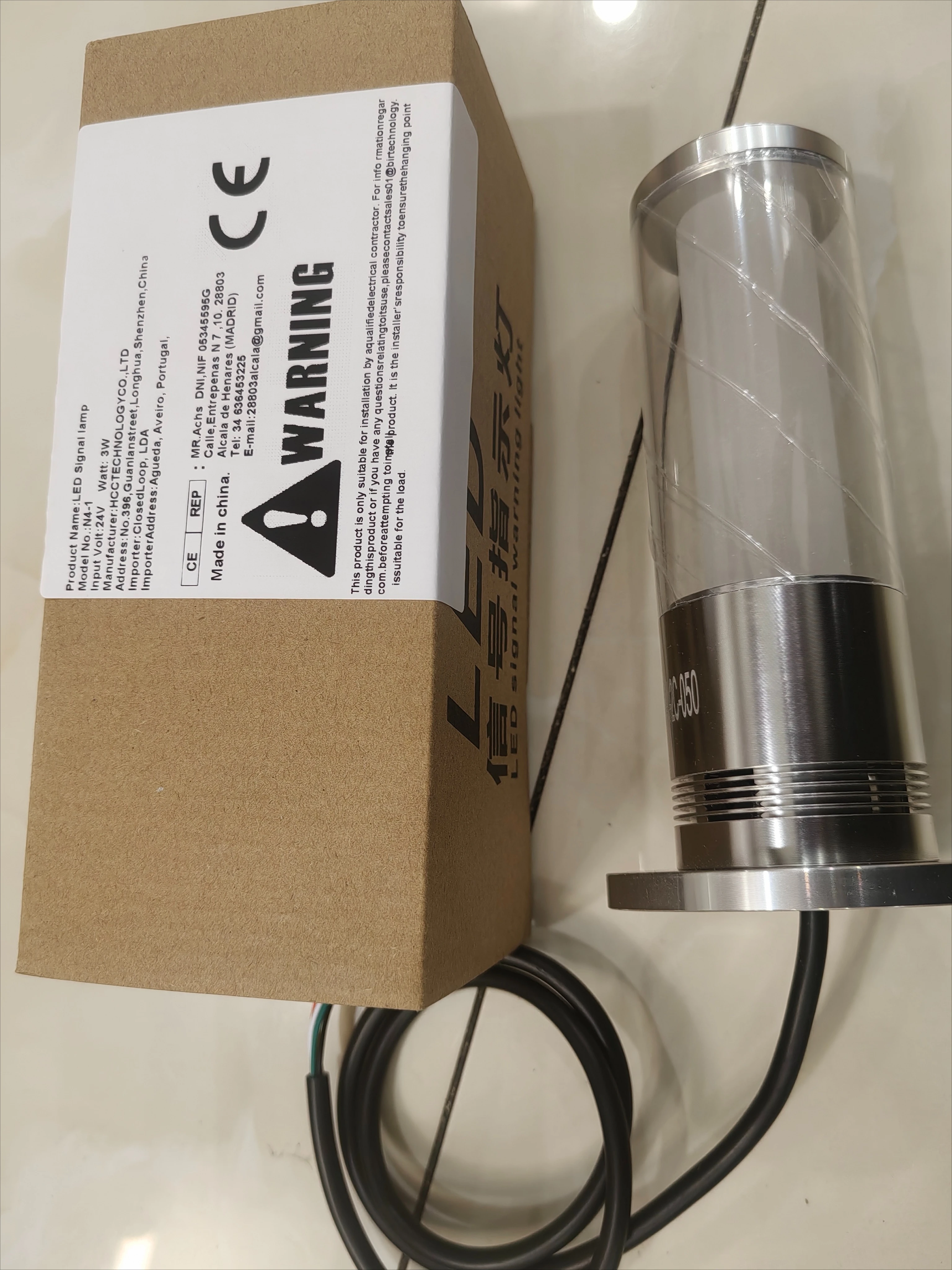 1PCS Aluminum 1 Layer 3 colors Signal Tower Alarm Light 24V LED Cylindrical Warning Machine Safety Buzzer Lamp For Industrial
