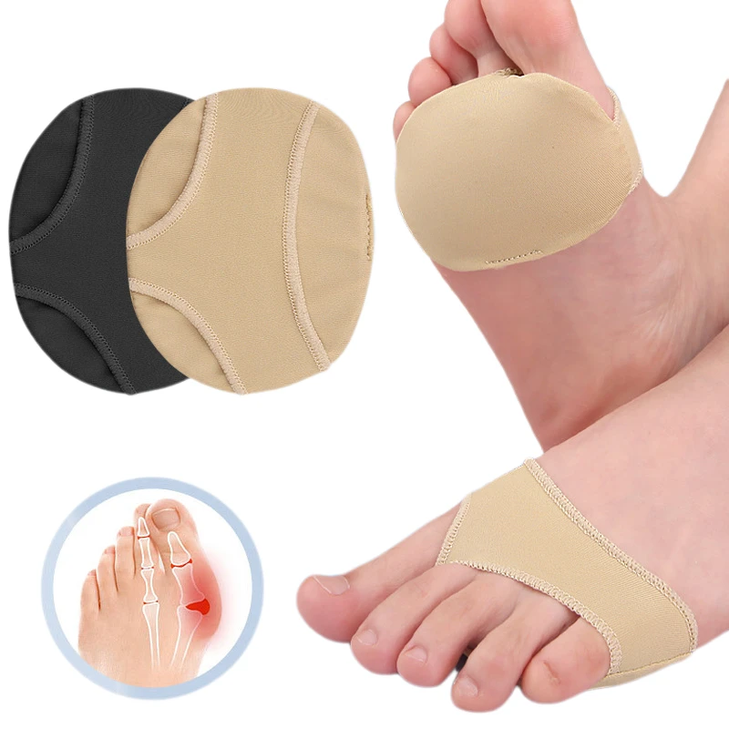 1Pair Forefoot Support Pads Half Yard Feet Care Tools Orthopedic Insoles Fabric Metatarsal Front Cushion Shoe Inserts Orthosis