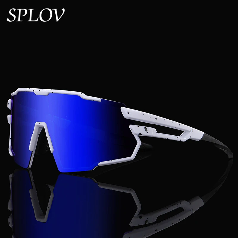 SPLOV New Large Frame Skiing Glasses Sunglasses for Men and Women Cycling Sports Sunglasses Slanted Glasses Protective Glasses