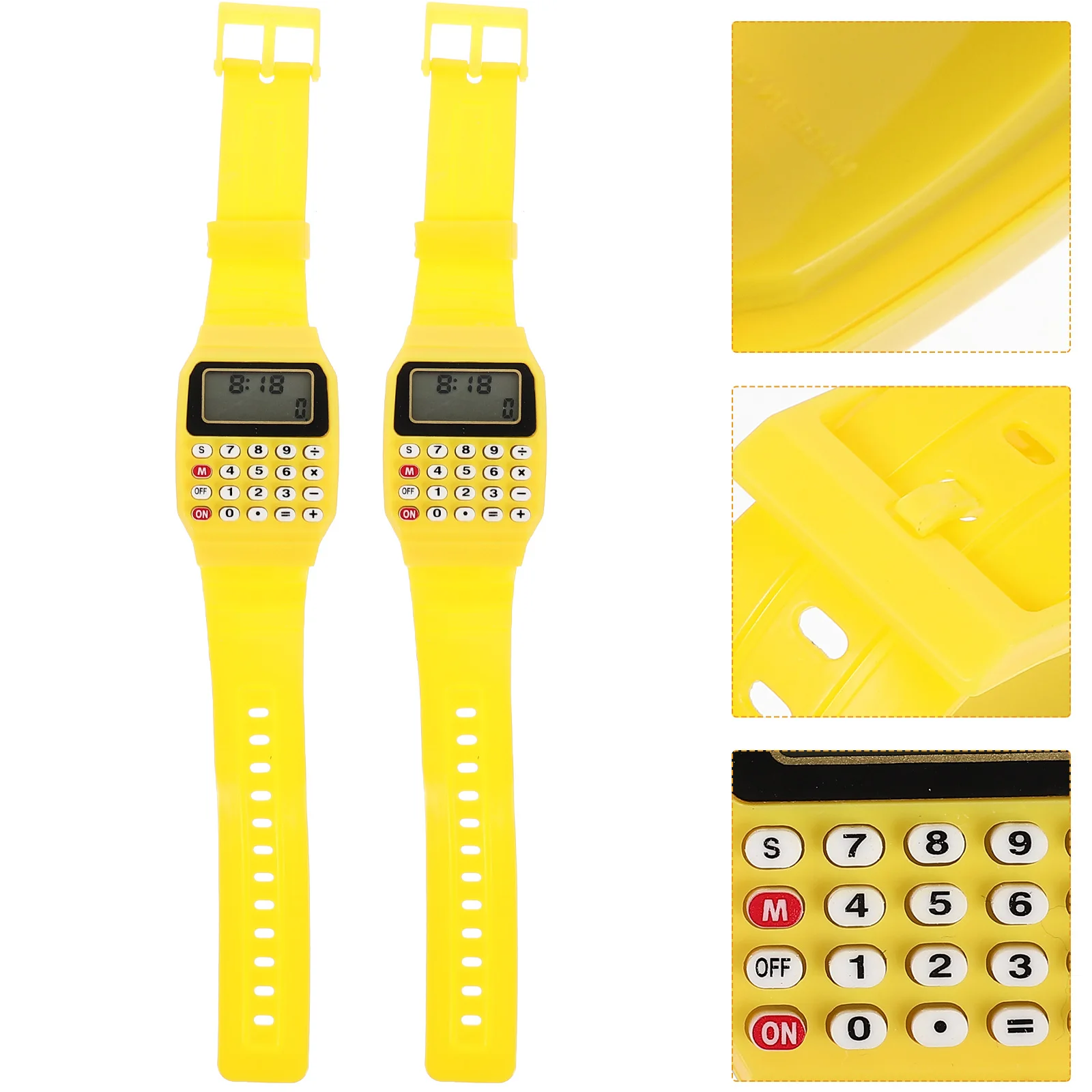 Calculation Watch for Kids Fun Educational Toy 2 Pcs Calculator Wrist Watches Math Learning Gift for Students School Stationery