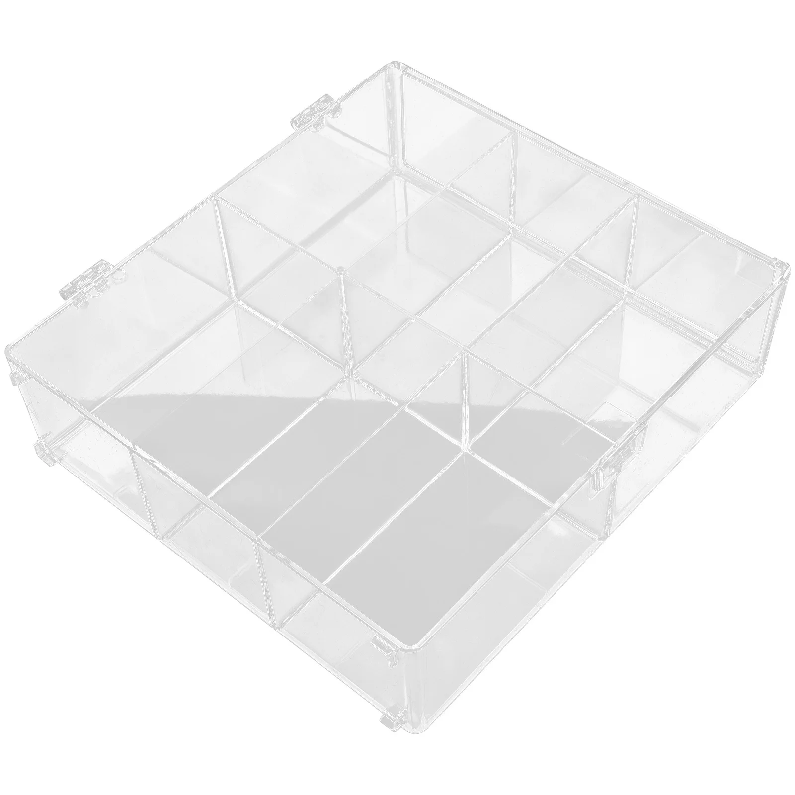 

Cotton Pad Holder Multi-Compartments Acrylic Makeup Storage Box Clear Lid Desktop Organizer Lipstick Holder Box
