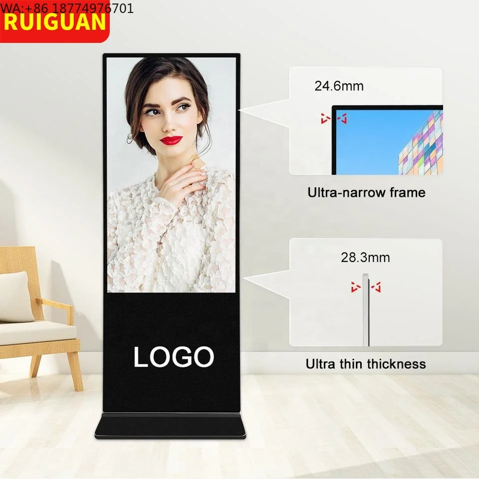 

43 55 Inch Indoor Outdoor LCD Digital Signage Floor Stand Vertical Kiosk 4G WIFI 4G WIFI Lcd Advertising Player Digital Signage
