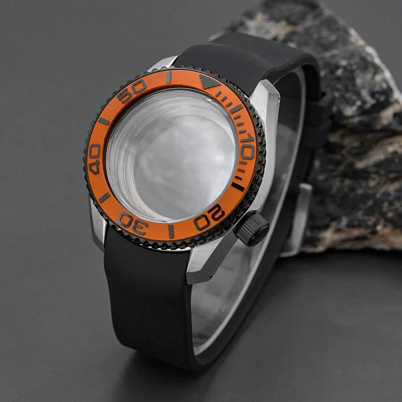 New SPB185 SPB187 Men's Watch Case With Silicone Strap Fit NH35 NH36 Automatic Movement 200M Waterproof Sapphire Glass