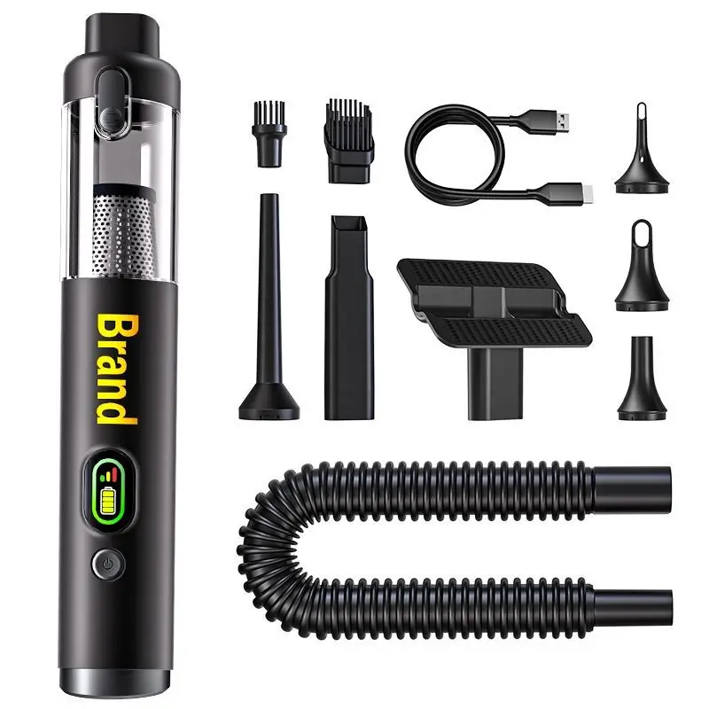 Wireless Handheld Car Vacuum Cleaner with 18000Pa Suction, 3 Speed Modes, 2000mAh Battery, LED Light, Blower and USB Charging