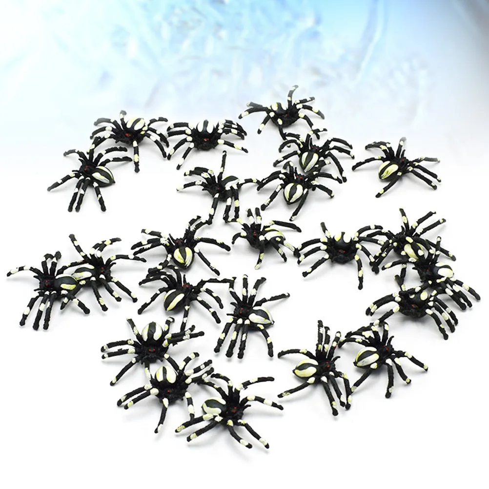 

12pcs Realistic Fake Spider Spooky Halloween Decoration For Haunted Party Carnival Prank Props Plastic Spiders Halloween