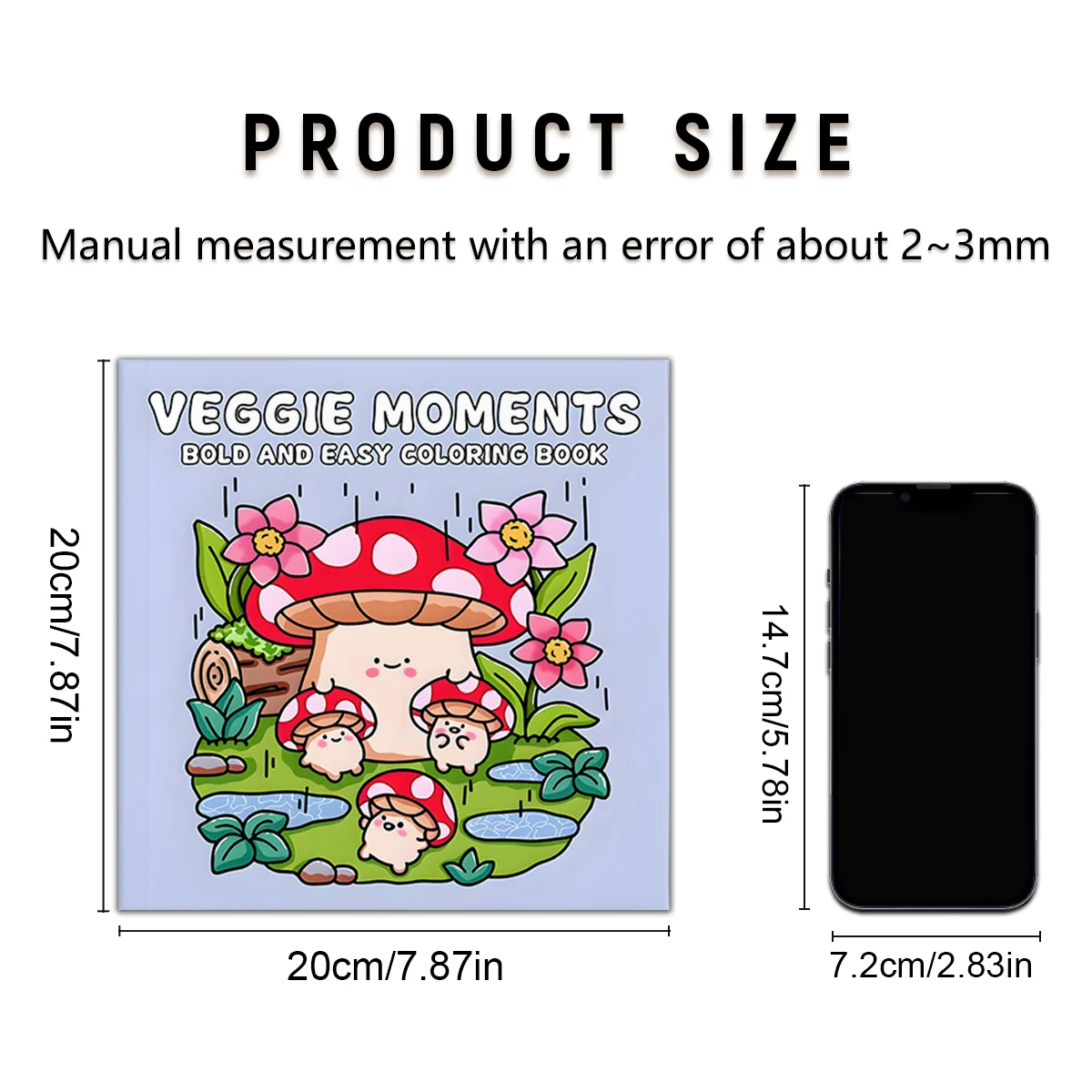Adult Picture Book - 24-Page Upgraded Vegetarian Moments Coloring Book with Unique Cover Design