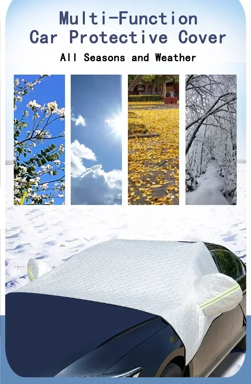 Hochwertige Auto-Sonnenschutzabdeckungen, Sonnenschutz für Autofenster, reflektierender Sonnenschutz für Windschutzscheiben, für SUV und normale Autos – Detail 12