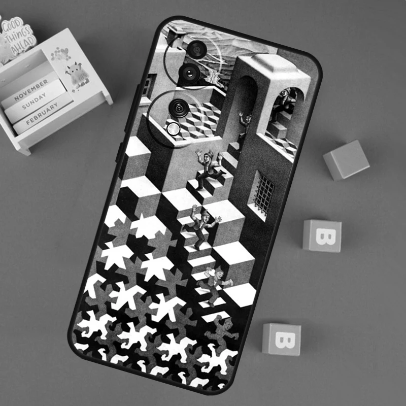 Escher Staircases Case For Honor X8b X9b X8a X9a X6a X7a X6 X7 X8 X9 Honor 90 Lite 70 50 Magic 5 6 Pro Cover