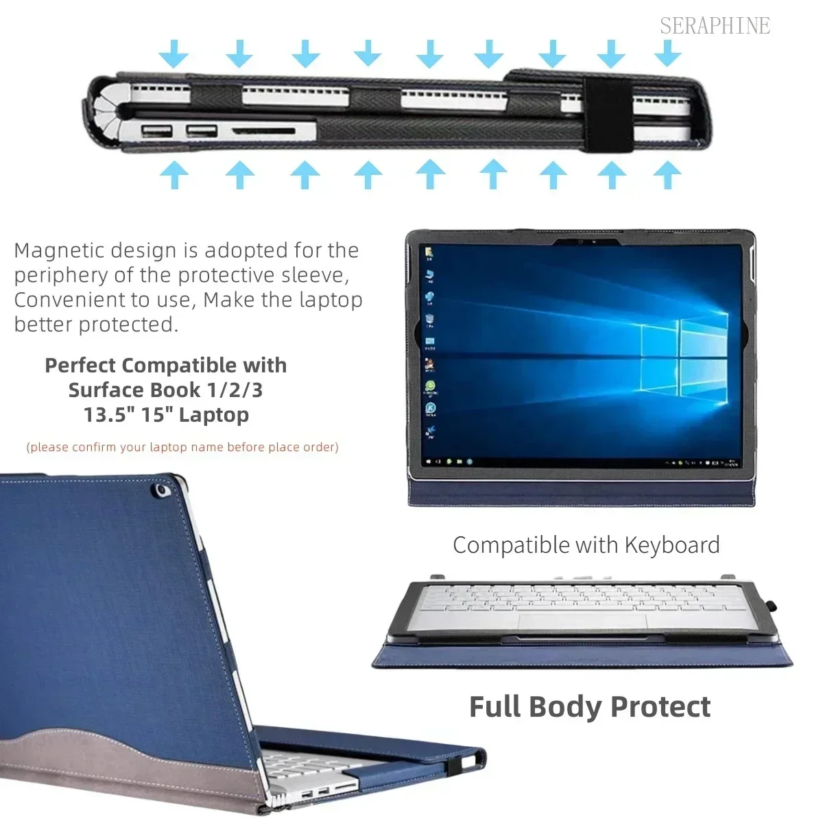 Laptop Case for Microsoft Surface Book 1 2 3 13.5