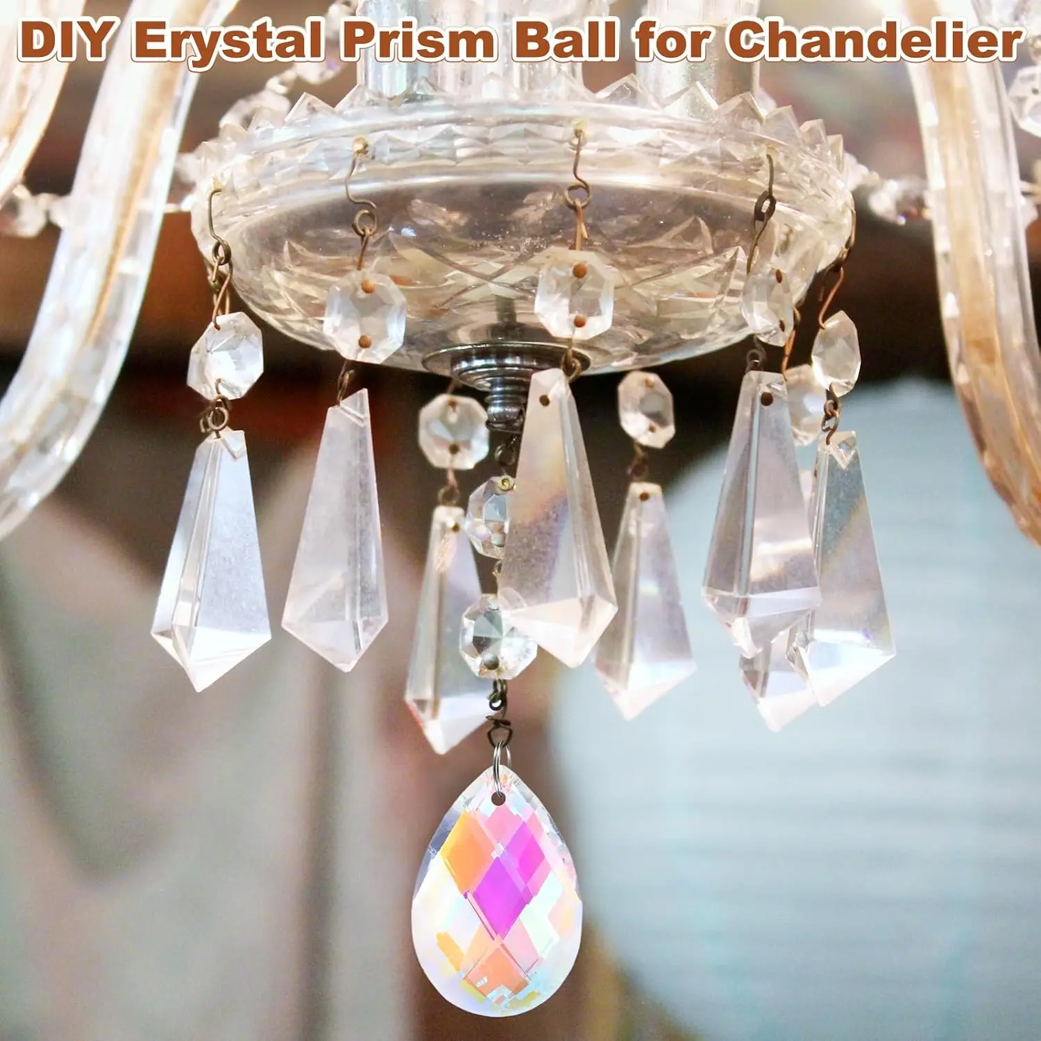 25PC 1.5Inch Chandelier Pendant Maker Hanging Crystals Prisms for Home Garden Window Decorations