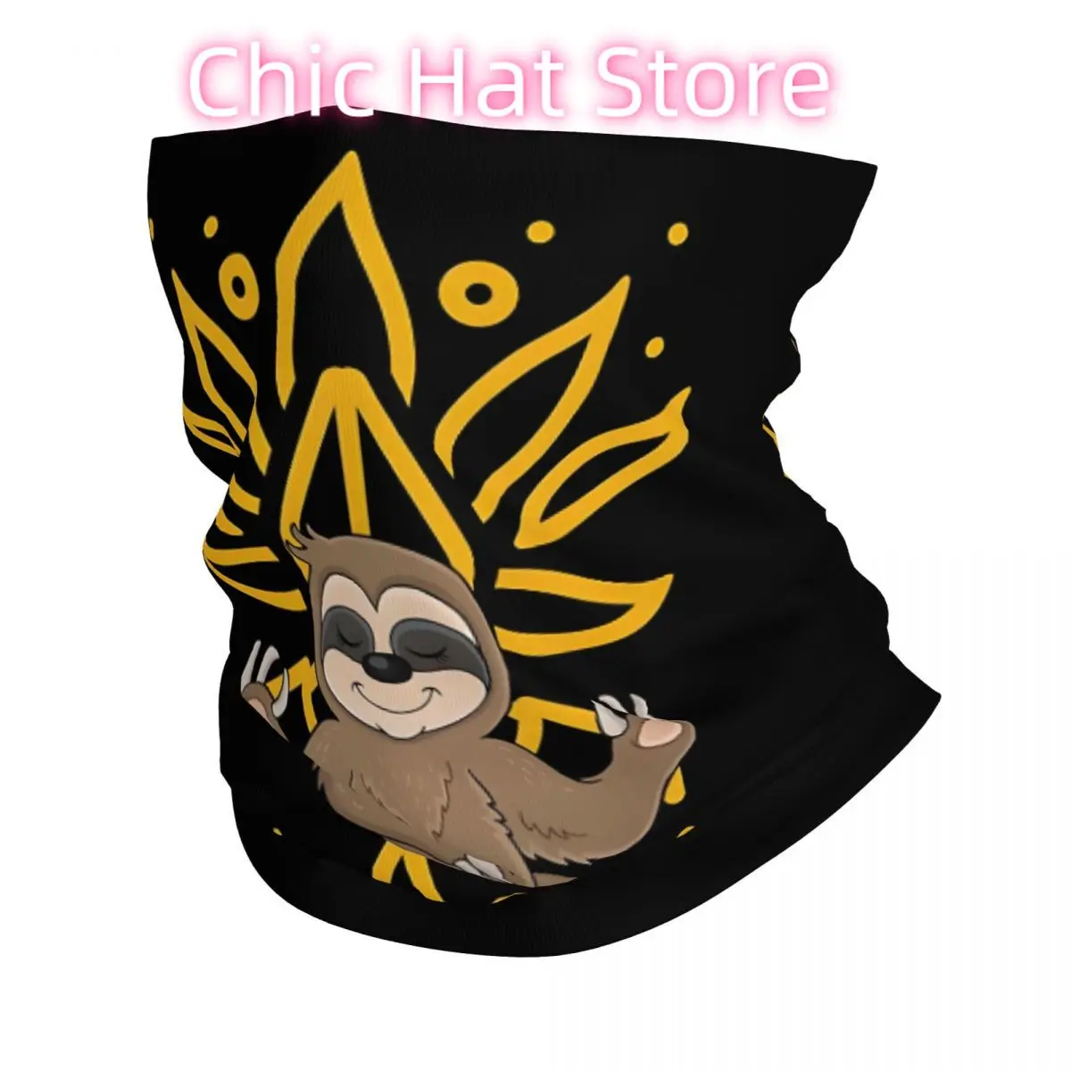 

Милый ленивец бандана на шею, белый шарф, универсальный головной убор для рыбалки, унисекс, для взрослых, зима