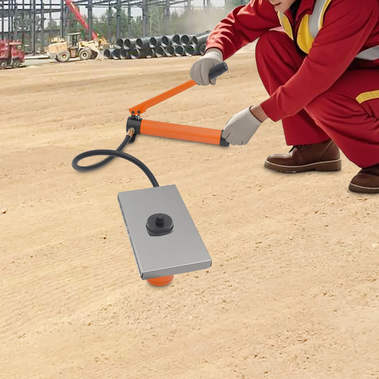 Hydraulischer Locher-Set, manuelles Locher-Set, Handpumpe, Locher-Set mit 6 Matrizen, Orange, für den Bau in der Elektronikindustrie – Detail 4