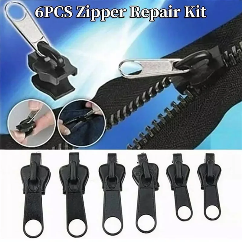 6/36pcs Fix Zip Puller Universal Instant Zippers Fix Zipper Repair Kit Replacement Zipper Pull Slider For DIY Sew Accessories