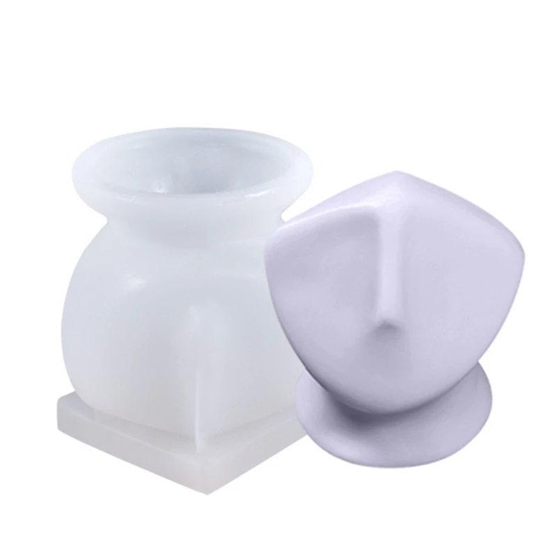 บทคัดย่อ Face รูปซิลิโคนเทียนแม่พิมพ์ทำด้วยมือ DIY เบเกอรี่แม่พิมพ์สบู่ Mould
