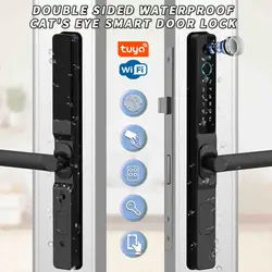 Waterproof Sliding Digital door lock for Aluminum Door Tuya Wifi Smart door lock electronic lock with camera 2024 New products