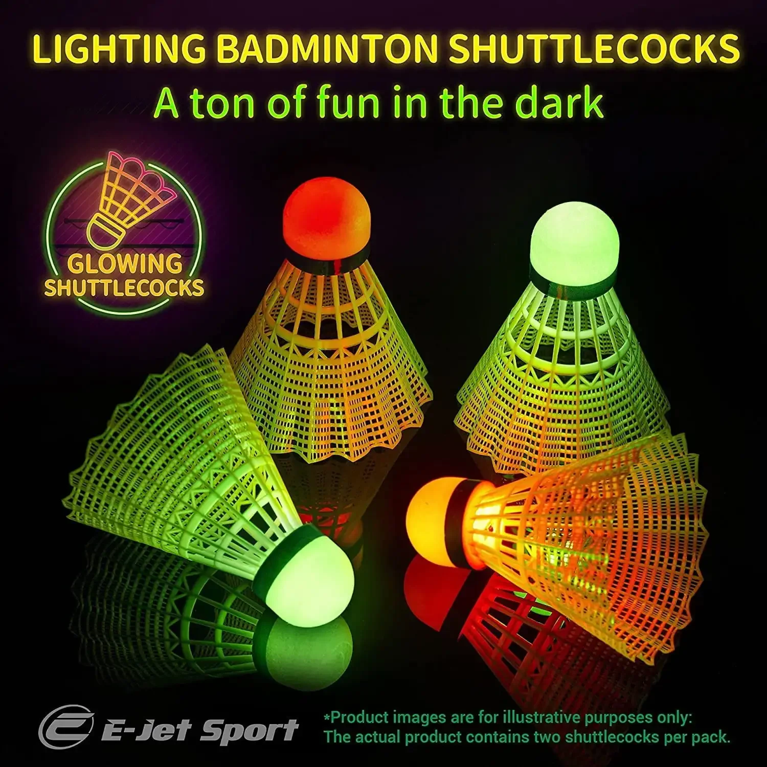 

Портативный набор для бадминтона с сеткой и светодиодным оборудованием, полный комбинированный комплект для ночного развлечения на заднем дворе, в пляже, удобная переноска