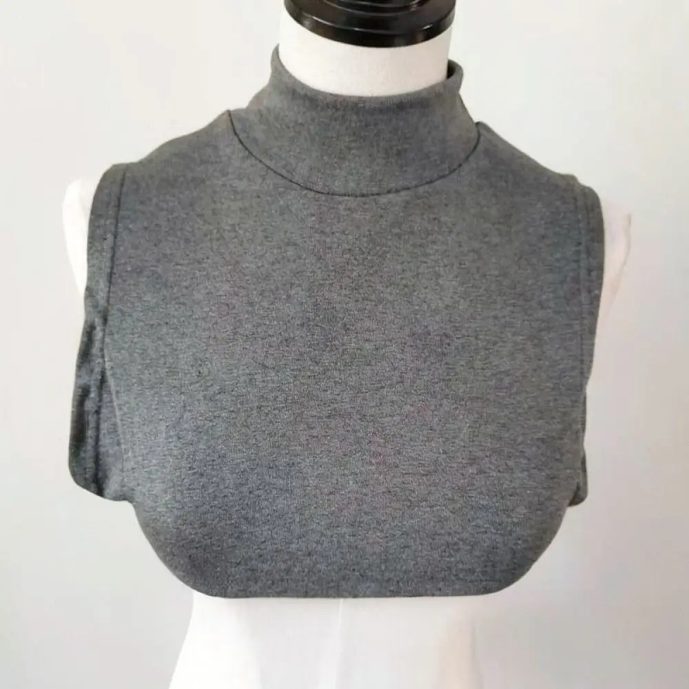 Women Winter Turtleneck Scarf Soft Cotton Neck Warmer Detachable Fake Collar Fashionable Elegant Solid Color Accessory