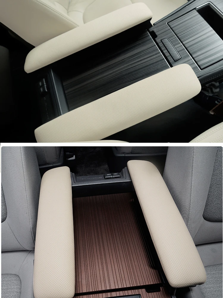 Car Armrest Cover Pad For Toyota Sienna 2021 2022 Breathable Leather Anti-scratch Center Console Armrest Box Cover Mat Cushion