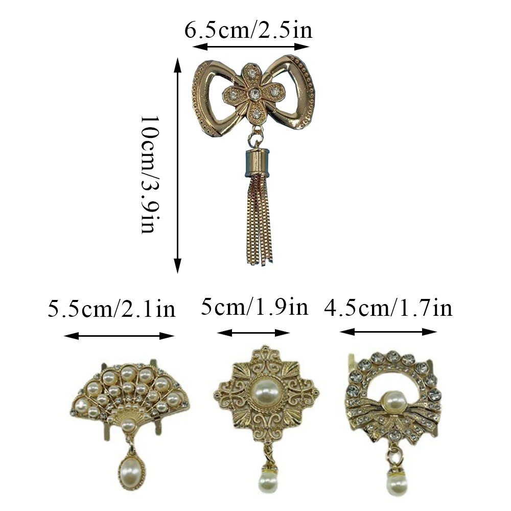 Vintage Metal Deer Flower Heart Clasp Buckle Buckles Bag Purse Hat Decor With Tassel Hardware DIY Leather Craft Accessory Golden