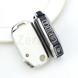 4 Buttons TPU Car Flip Folding Key Case Cover Shell Fob For KIA Sportage R GT Stinger GT Sorento Ceed CD Cerato Forte 2018 2019