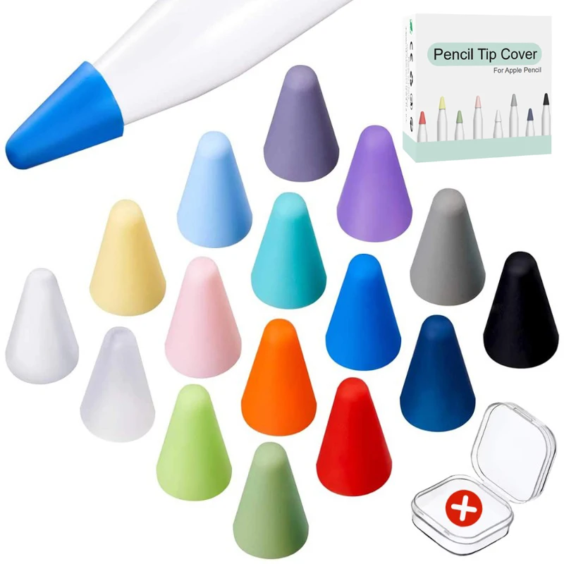 8 Pcs Non Slip Pen Nib Protector Cover For Apple Pencil Pro 1/2 Generation Stylus Pencil Tip Silicone Case Wear Resistant Sleeve