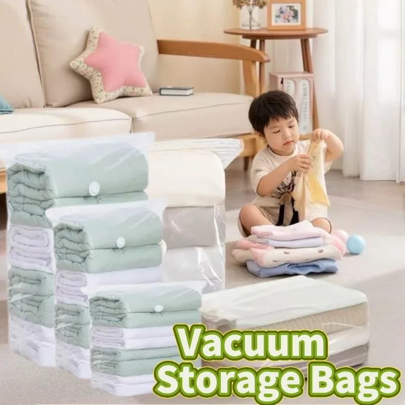 1–5 Stück Vakuum-Kompressionsbeutel, Kleidung und Steppdecke, Daunenjacke, versiegelte, auslaufsichere Aufbewahrungstasche für Kleidung und Decken, Kompressionsbeutel