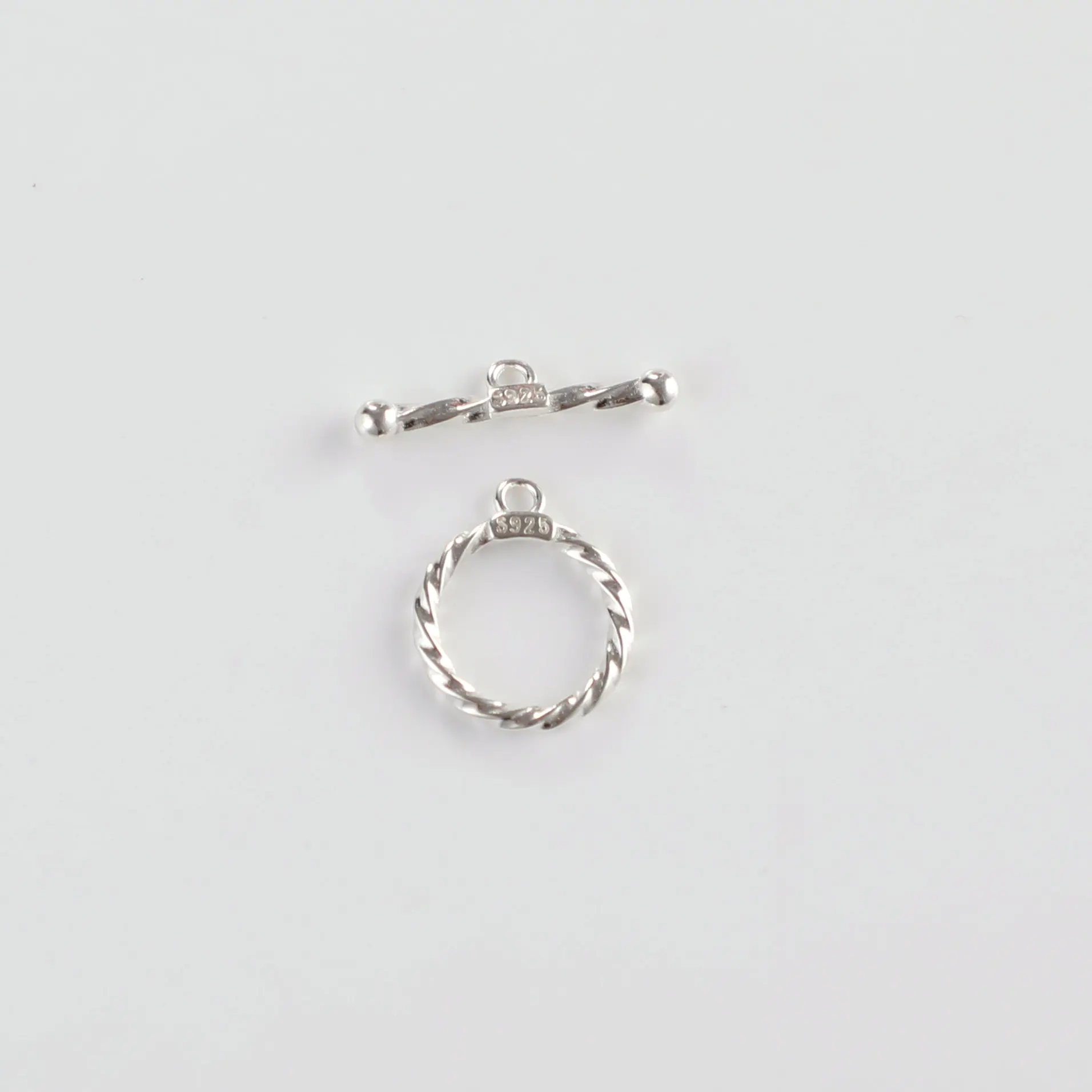 925 فضة الملتوية OT المشابك ، السنانير DIY بها بنفسك سوار ، صنع قلادة ، العثور على المجوهرات الجميلة ، 1Set #4