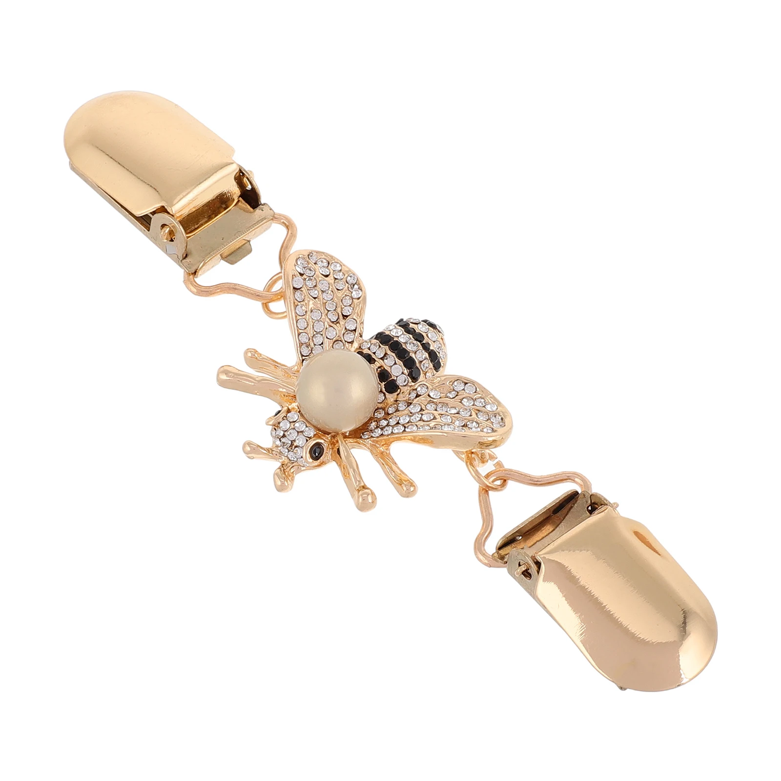 

Sweater Clips Bee Brooch Cardigan Jewelry Decorative Scarf Buckle Golden Closure for Women Elegant Alloy Clasp Collar
