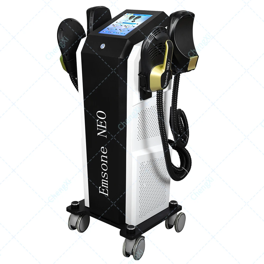 عمودي 15 تسلا بناء العضلات الكهرومغناطيسية تحفيز 4 مقابض Emsone NEO الجسم التخسيس Ems تشكيل آلة النحت