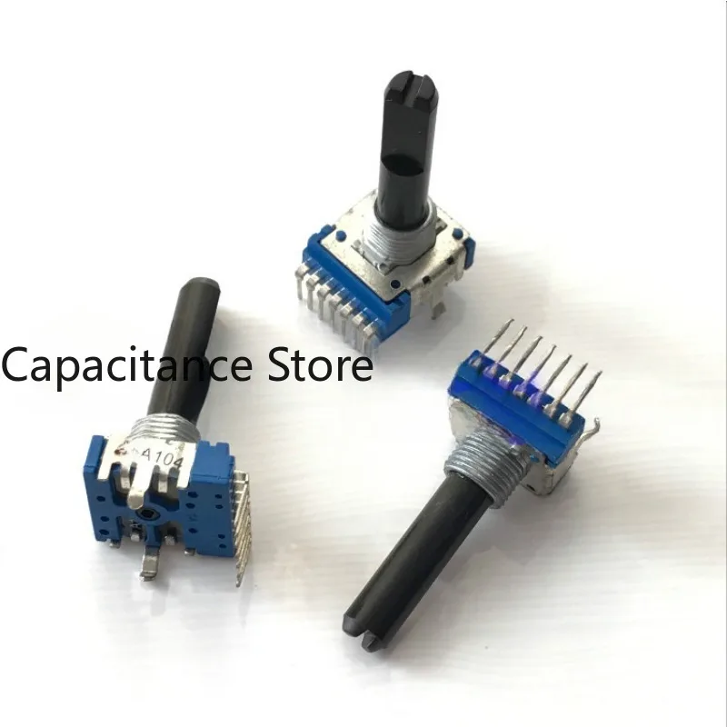 

5PCS RK14 vertical dual A100K shaft length 28MM 7-pin power amplifier volume potentiometer