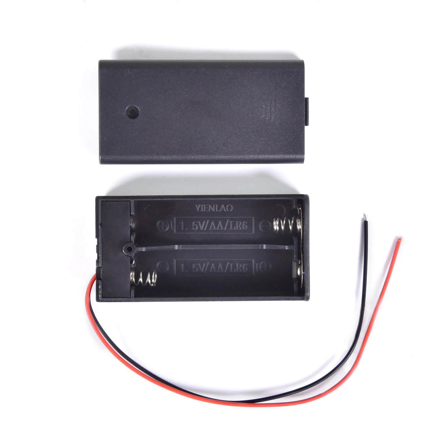 AA /AAA/18650 Battery Holder Case 1/2/3/4 Cell Battery Holder Storage Box with Connect Black Red Wires ABS Environmental Protect