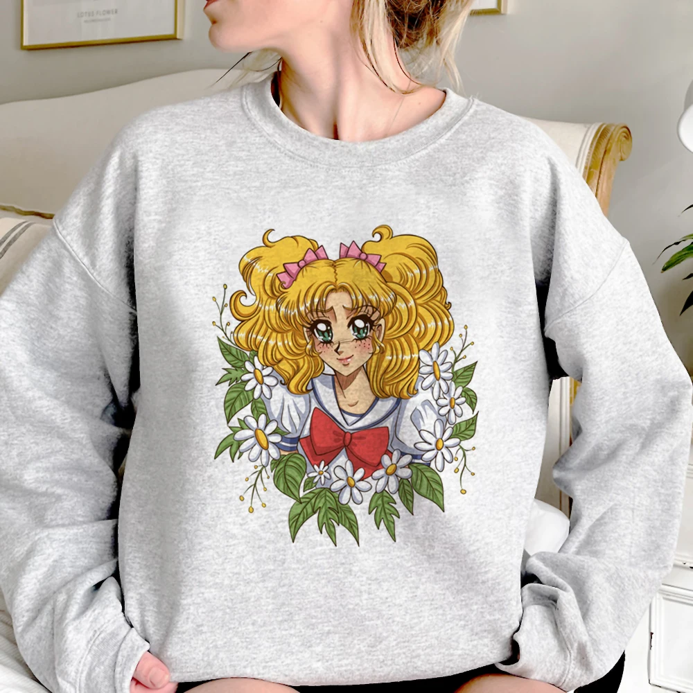 Candy Candy Anime hoodies women 90s Korean style gothic Fleece sweater female vintage Hooded Shirt