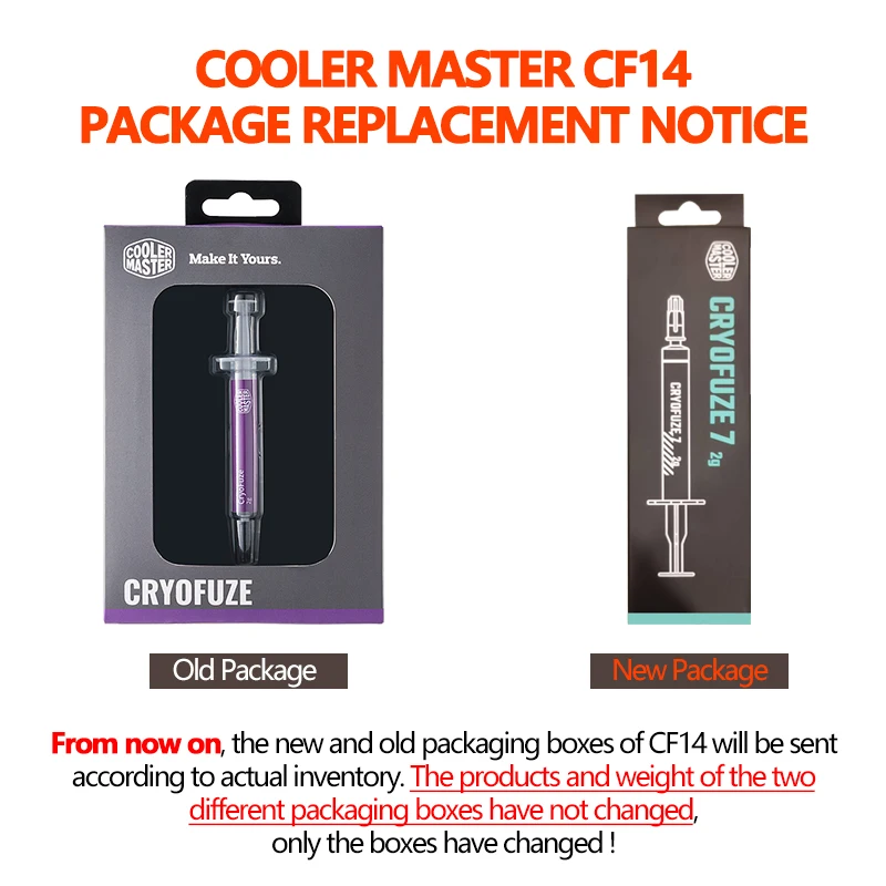 Cooler Master Cryofuze CF14 Nano Thermal Paste 14W/MK Enthusiast Heat Hot Conductive Silicone Grease Computer PC Laptop CPU GPU