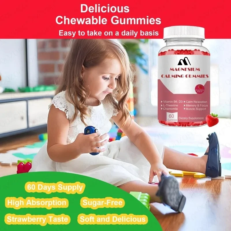 Magnesium Complex Gummies Contain 400 Milligrams of Ferrous Glycinate and 200 Milligrams of Magnesium L-threonate Vitamin Eat
