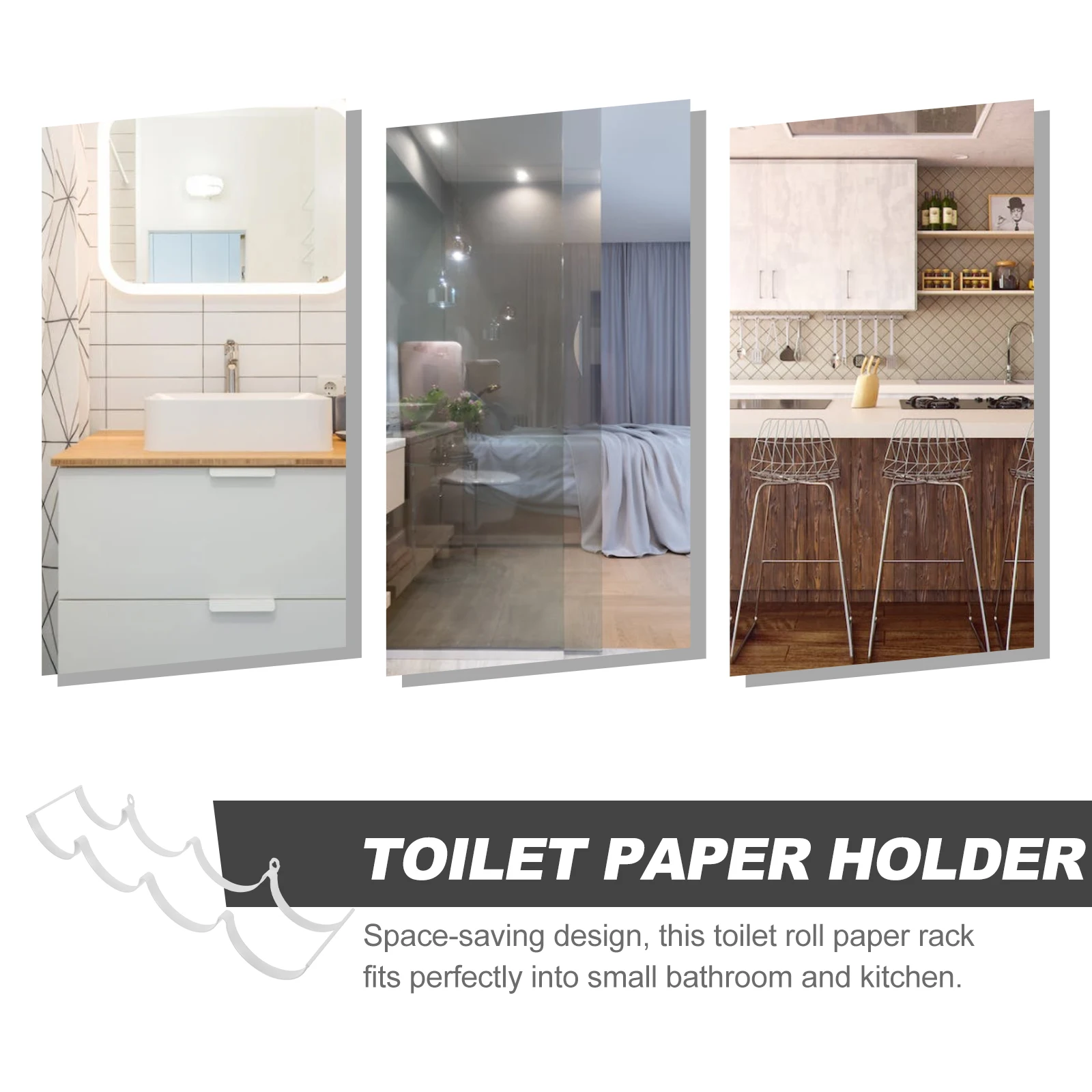 

Chic White Paper Towel Holder Bathroom Kitchen Tissue Storage Mount Space Saving Design Long Lasting Easy Clean