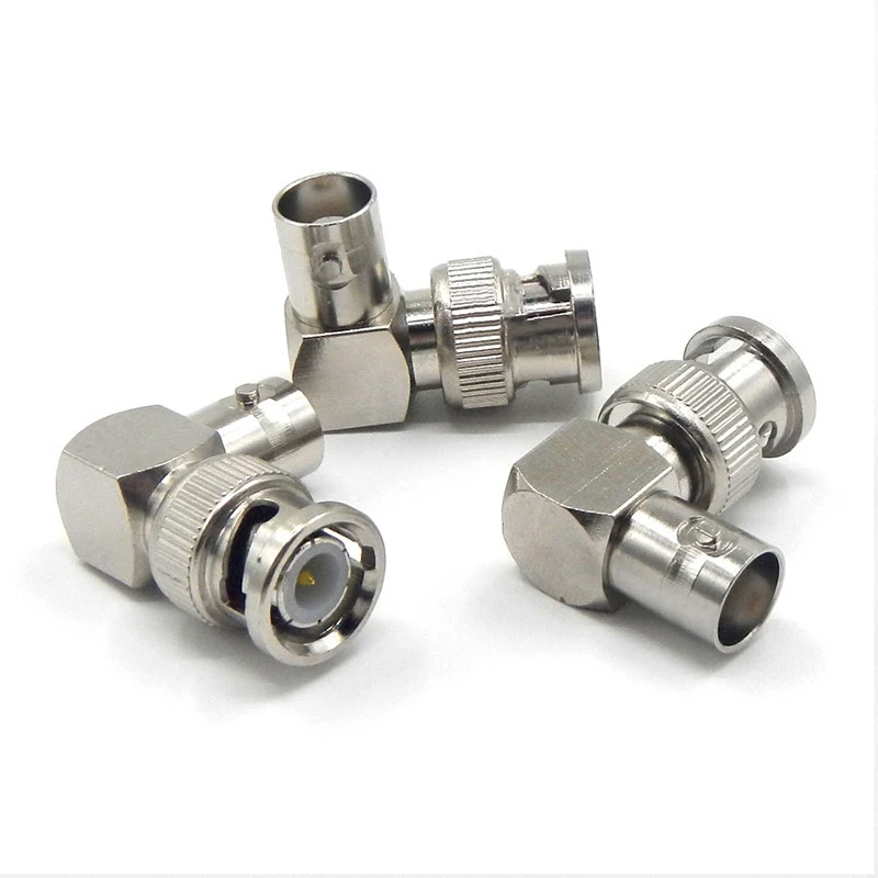 

1PCS Q9 BNC Male Female 90 Degree Right Angle Connector BNC Male To BNC Female L-shaped Brass Nickel plated