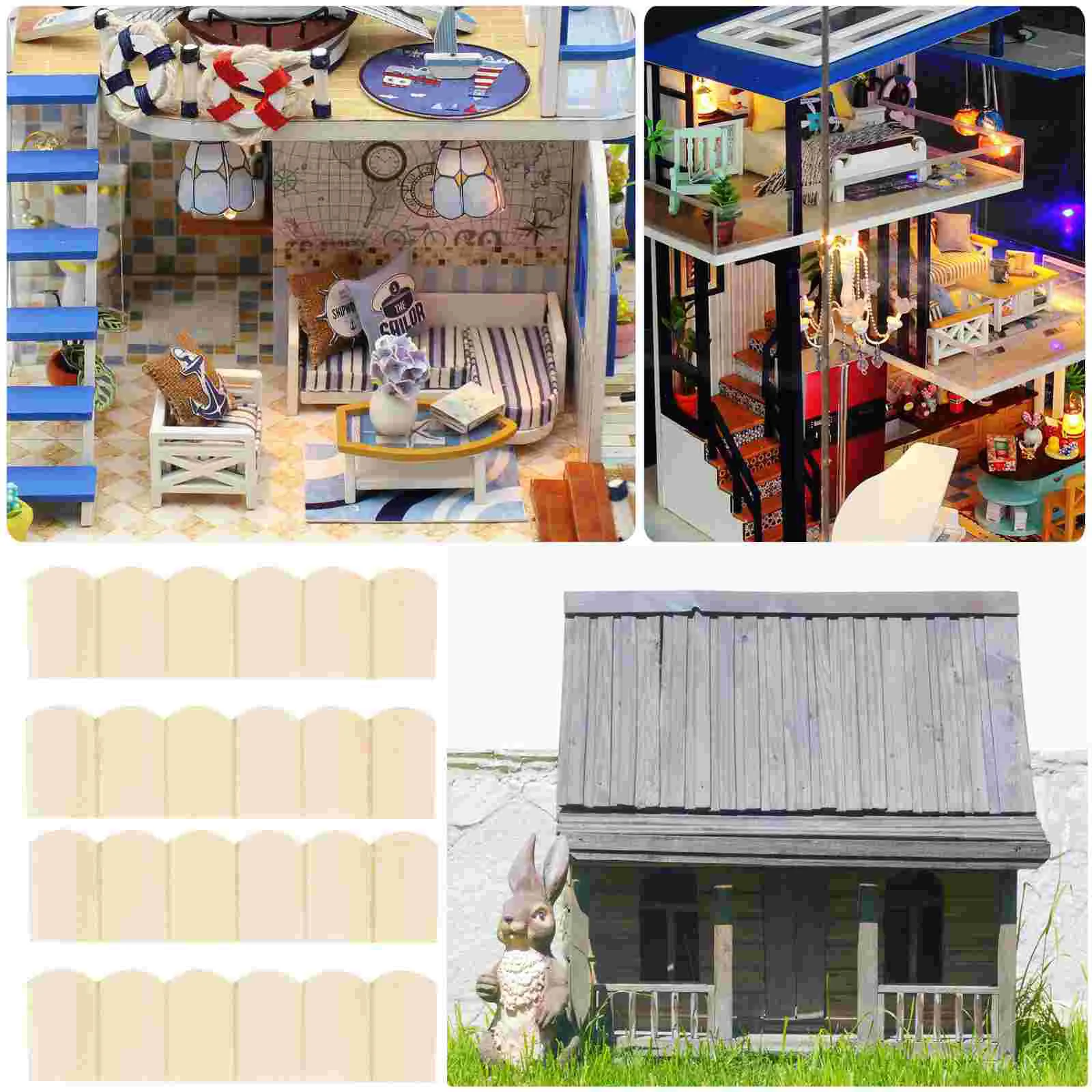 

12 Pcs Dollhouse Accessories Mini Decor Living Room Tiny Wooden Furniture Adornment