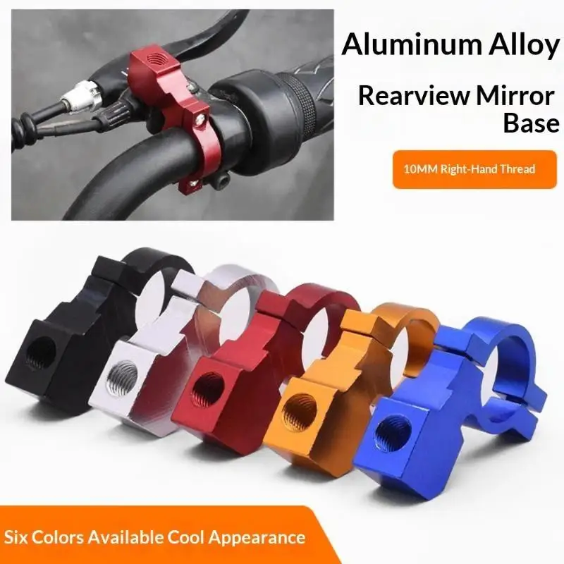 Motorcycle Mirror Mount Aluminum Alloy Universal: 2Pcs Bracket 8/10mm Handlebar Rearview Holder