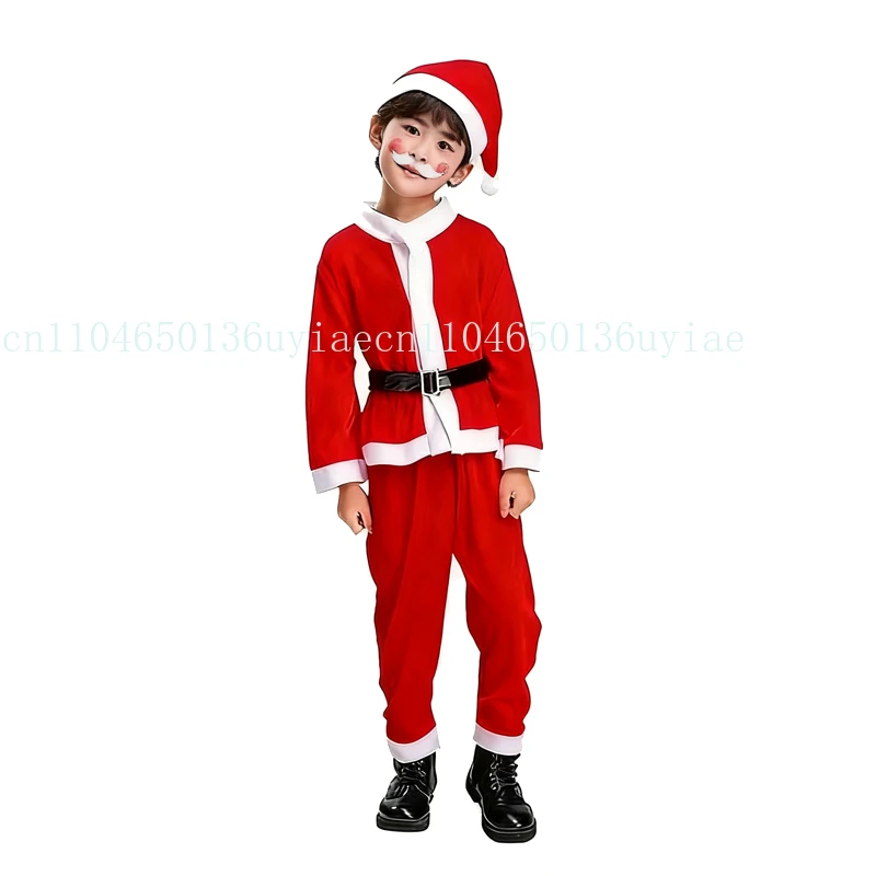 أزياء عيد الميلاد للأطفال، مجموعة فستان تنكري لعيد الميلاد، أزياء حمراء، ملابس حفلات الكرنفال للأطفال الأولاد والبنات والأطفال #3