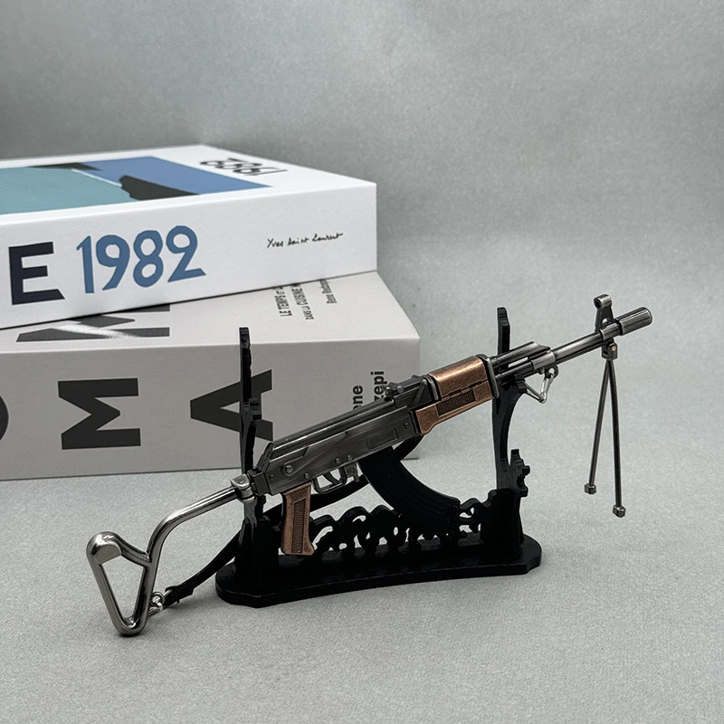 PUBG Battlegrounds AK47 Assault Rifle Replica 20 cm, Metallmodell, nicht befeuern, zusammenklappbarer Bestand, abnehmbarer Mag, Fan-Geschenk – Detail 10