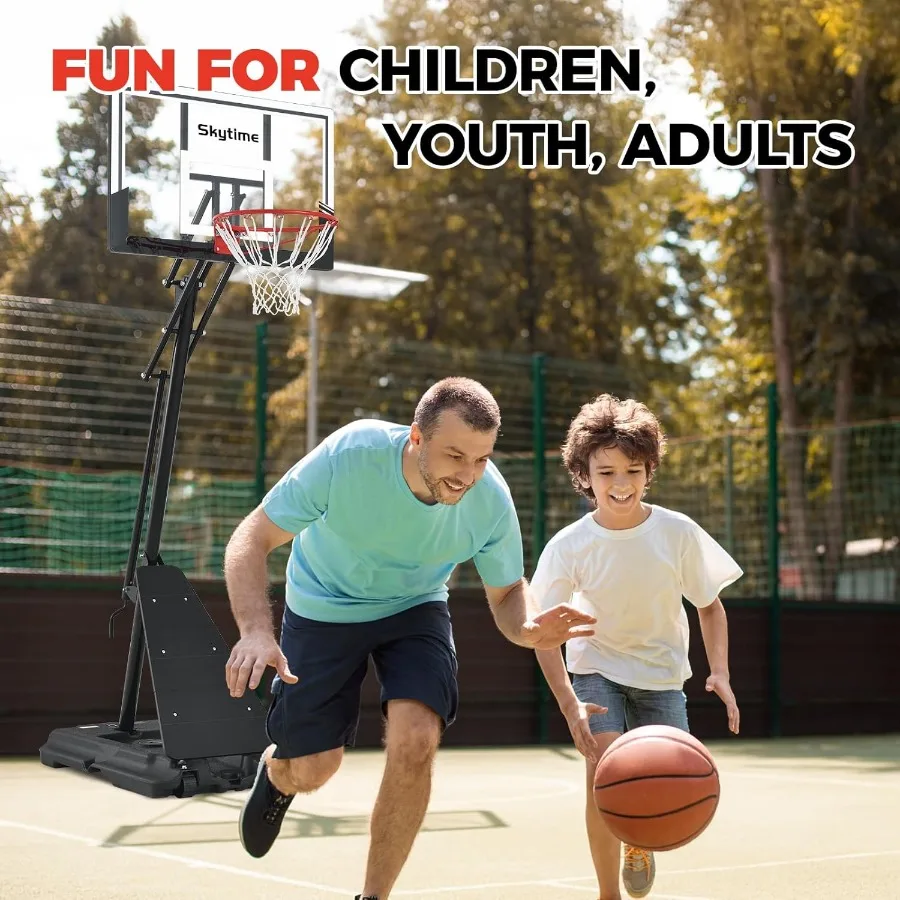 Basketball Hoop OutdoorAdjustable Portable Basketbal Goal System with 5.310ft Height Stepless Regulation