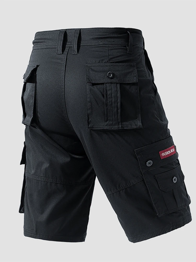 

Qui Dry Tactical Men's orts Casual Multi-ket Five-Quarter Length Workwear Breathable Lightweight Summer Faion