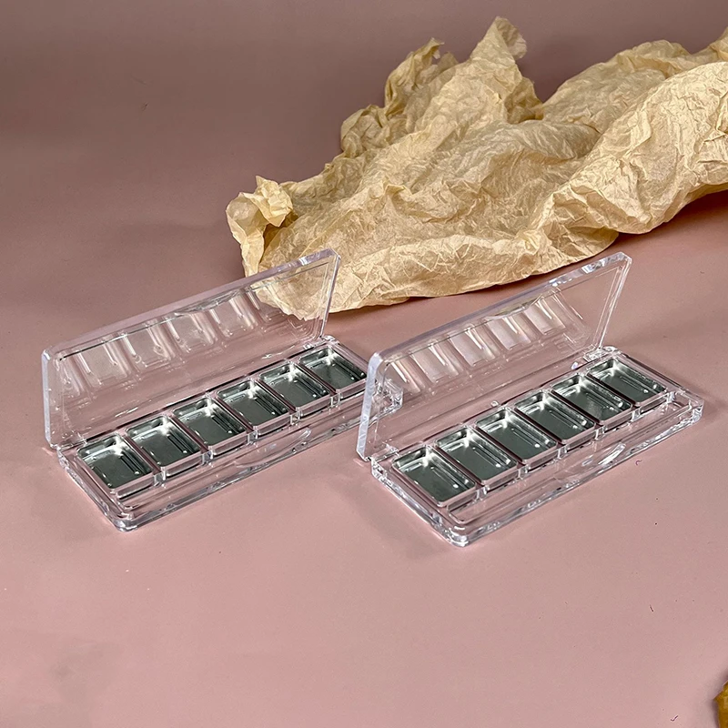 6 شبكات أحمر الخدود مستحضرات التجميل حامل إعادة الملء لوحة فارغة عينيه طبق طقم مكياج لتقوم بها بنفسك أداة تجميل لوحة