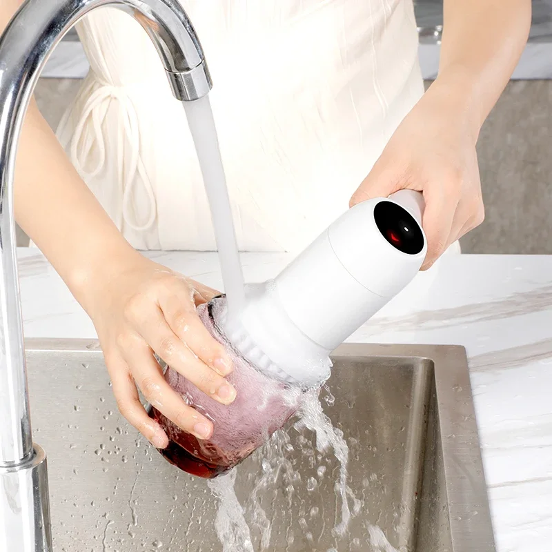 Handheld Multi-function Electric Rotating Cleaning Brush Bathroom Kitchen Kitchenware IPX7 Waterproof Cleaning Brush