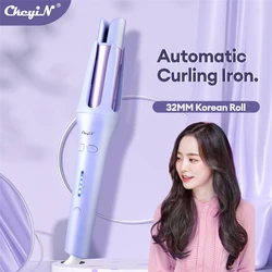 CkeyiN Automatic Hair Curler 32MM Auto Rotating Ceramic Hair Roller Professional Curling Iron Curling Wand Hair Waver