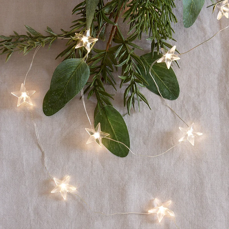 Aesthetic Starry Sky LED String Lights Waterproof Star Fairy Light for Bedroom Wall Decor Xmas Garland Wedding Holiday Lighting